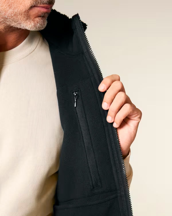 Sherpa Fleece Vest // Liner // Black